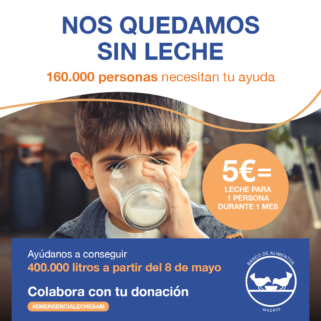Fundación Sando ha donado 1.000 litros de leche al Banco de Alimentos de Madrid que beneficiarán a 200 personas durante un mes